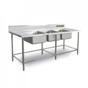 TRIPLE BOWL SINK TABLE